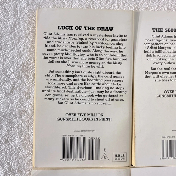 Vintage The Gunsmith  All Action Western Romance Novel x4 - Picture 13 of 14